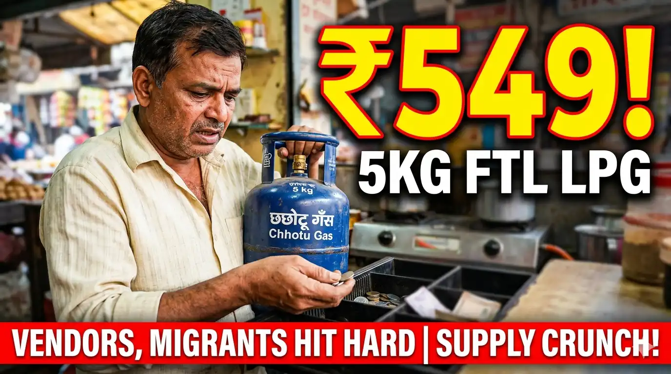 5-kg FTL Cylinder Price Hits ₹549 Migrant Workers and Street Vendors Struggle Amid LPG Supply Crunch
